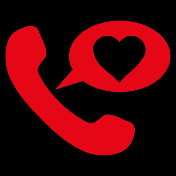 Love Phone Message Vector Icon — Stock Vector