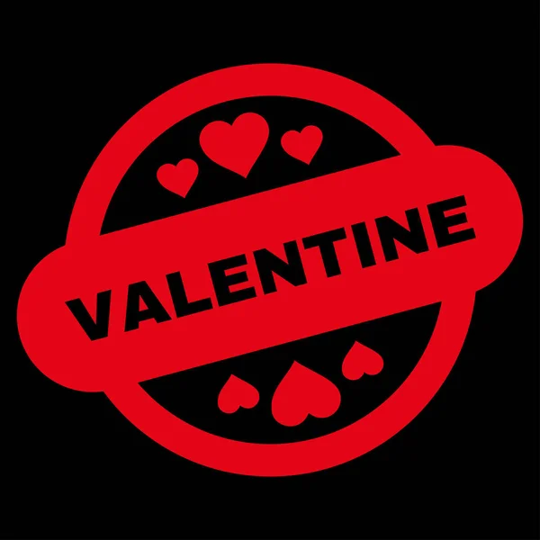 Valentine Timbre sceau vectoriel Icône — Image vectorielle