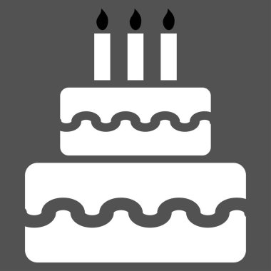 Doğum günü pastası vektör simgesi