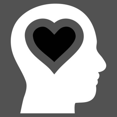 Kafa vektör simgesinde seviyorum