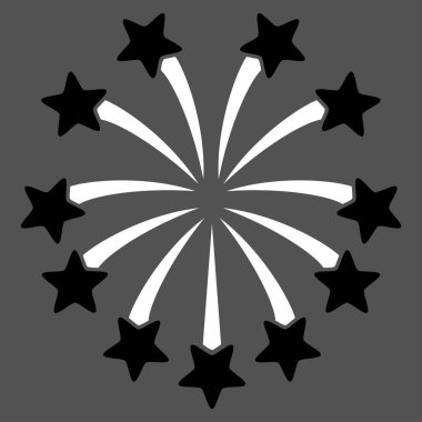 Küresel Fireworks vektör simgesi
