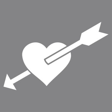 Kalp ok vektör simgesi