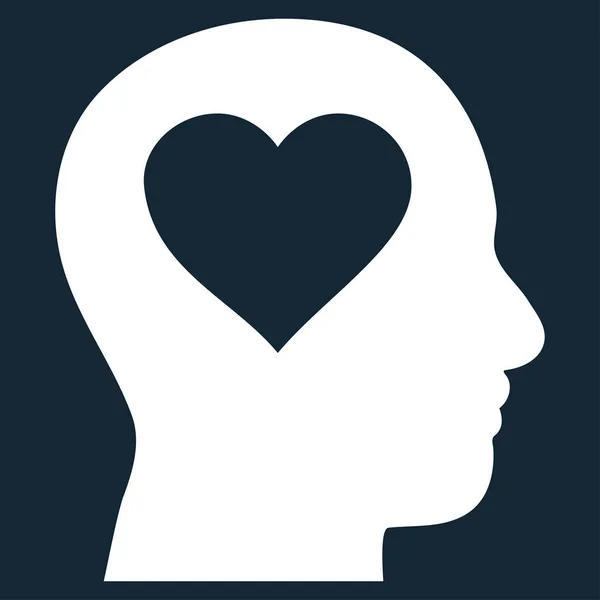 Amor en la cabeza Vector icono — Archivo Imágenes Vectoriales