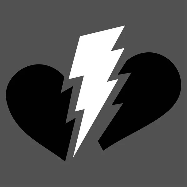 Broken Heart Vector Icon — Stock Vector