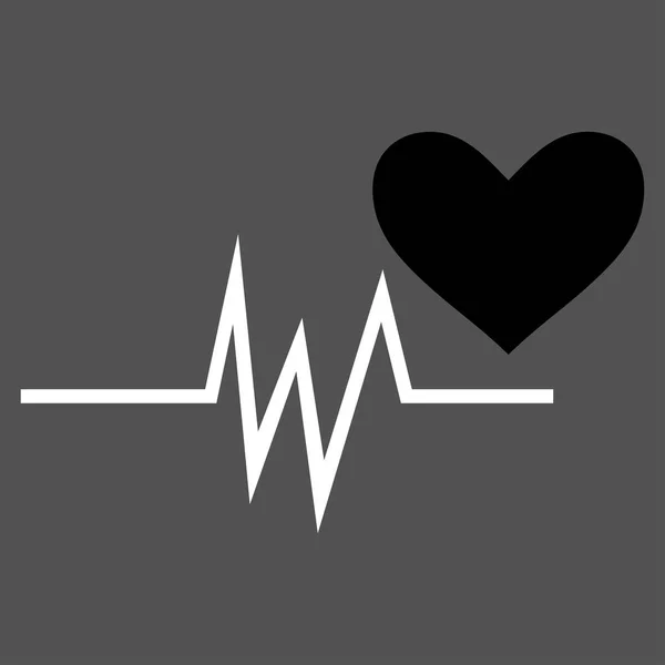 Icono de Vector de señal de pulso cardíaco — Archivo Imágenes Vectoriales