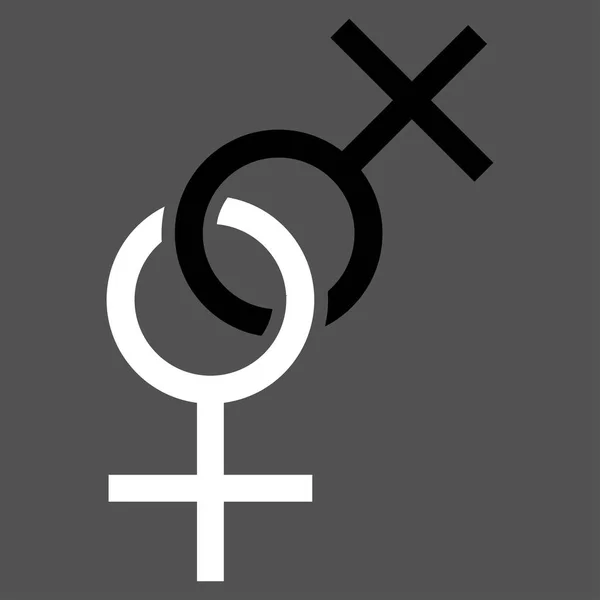 Icône vectorielle de symbole d'amour lesbienne — Image vectorielle