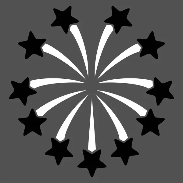 Ícone esférico do vetor dos fogos de artifício — Vetor de Stock