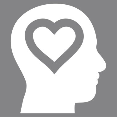 Kafa vektör simgesinde seviyorum