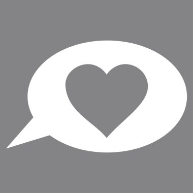 Aşk ileti balon vektör simgesi