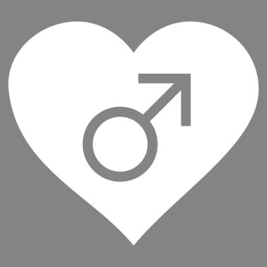Erkek aşk kalp vektör simgesi