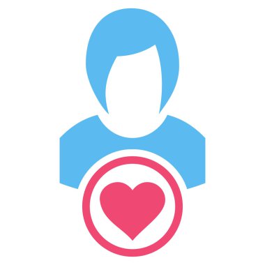 Bayan aşk vektör simgesi