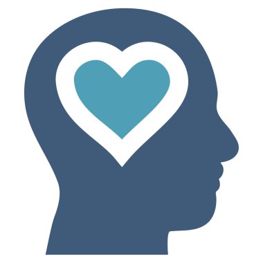 Kafa vektör simgesinde seviyorum