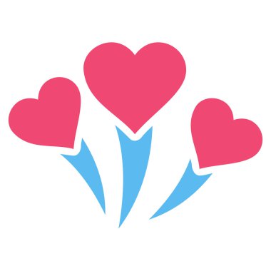 Aşk kalp Fireworks vektör simgesi