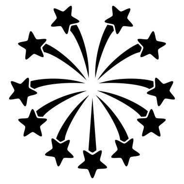 Küresel Fireworks vektör simgesi