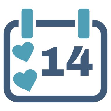 Sevgililer takvim gün vektör simgesi