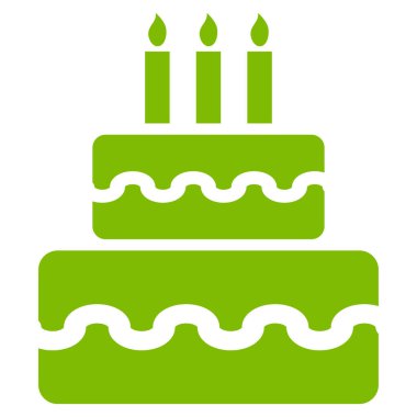 Doğum günü pastası vektör simgesi