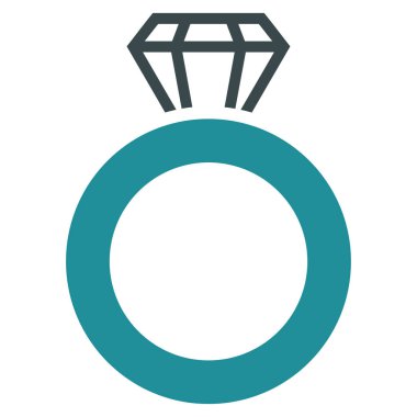 Mücevher yüzük vektör simgesi