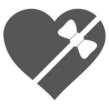 Aşk kalp vektör simgesi bağlı