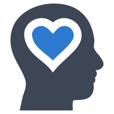 Kafa vektör simgesinde seviyorum