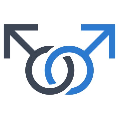 Eşcinsel aşk simge vektör simgesi