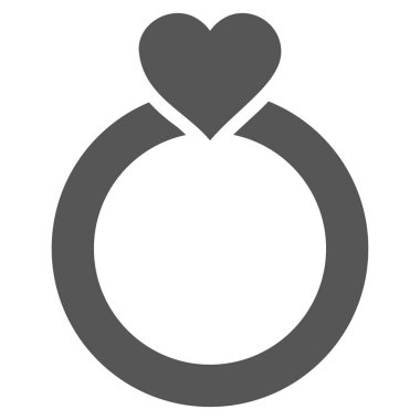 Aşk yüzük vektör simgesi