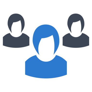 Kadın grup vektör simgesi