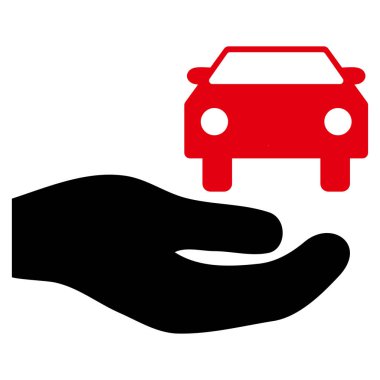 Araba hediye el vektör simgesi