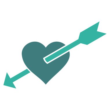 Kalp ok vektör simgesi