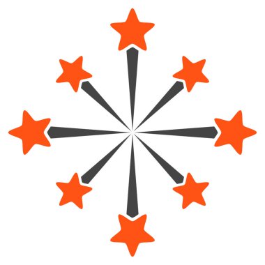 Yıldız patlaması Fireworks vektör simgesi