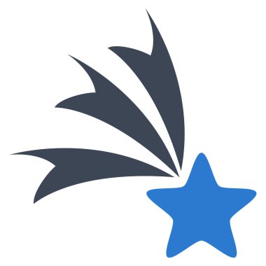 Düşen yıldız vektör simgesi