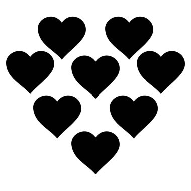 Güzel kalpler vektör simgesi