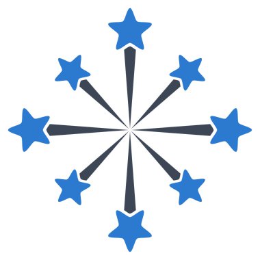 Yıldız patlaması Fireworks vektör simgesi