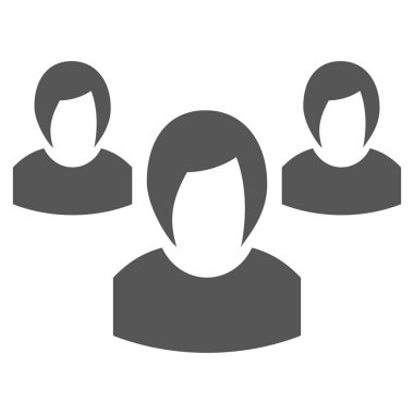 Kadın grup vektör simgesi