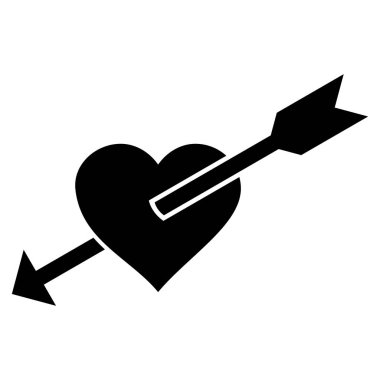 Kalp ok vektör simgesi