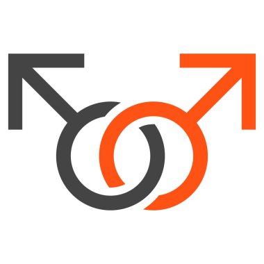 Eşcinsel aşk simge vektör simgesi