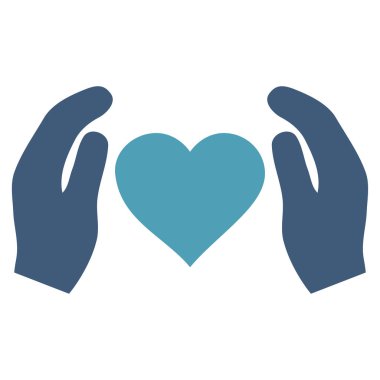 Aşk bakım el vektör simgesi