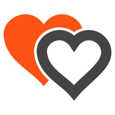 Sevgi kalpleri vektör simgesi