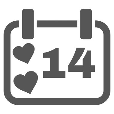 Sevgililer takvim gün vektör simgesi