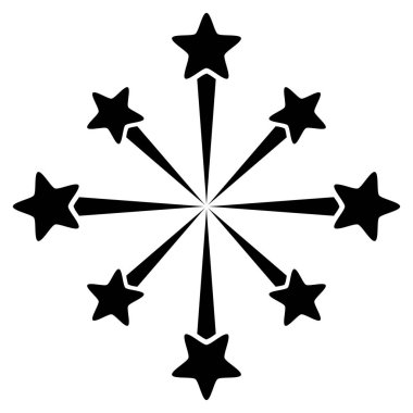 Yıldız patlaması Fireworks vektör simgesi