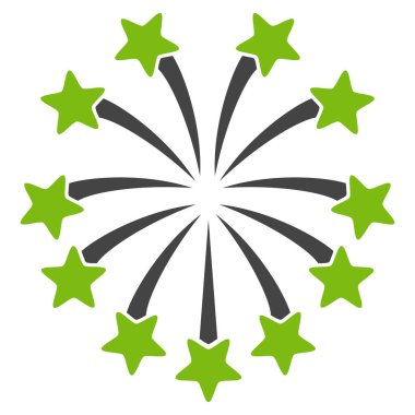 Küresel Fireworks vektör simgesi