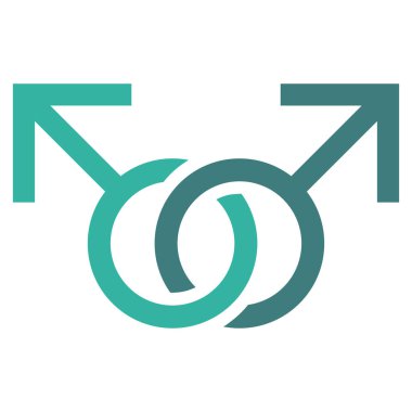 Eşcinsel aşk simge vektör simgesi