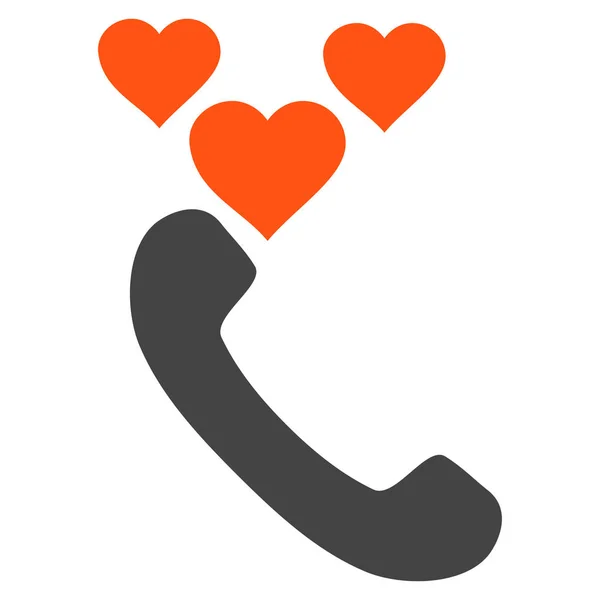 Amor Telefone Chamada Vector Ícone —  Vetores de Stock