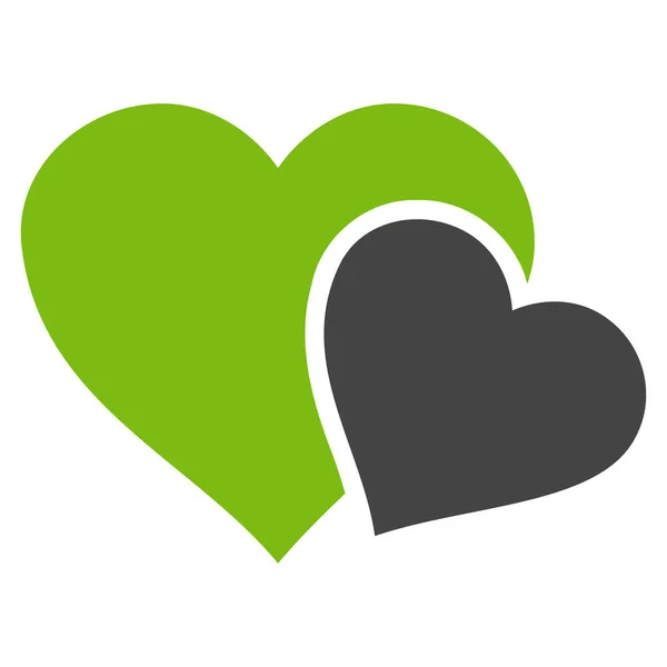 Amor Corazones Vector icono — Vector de stock