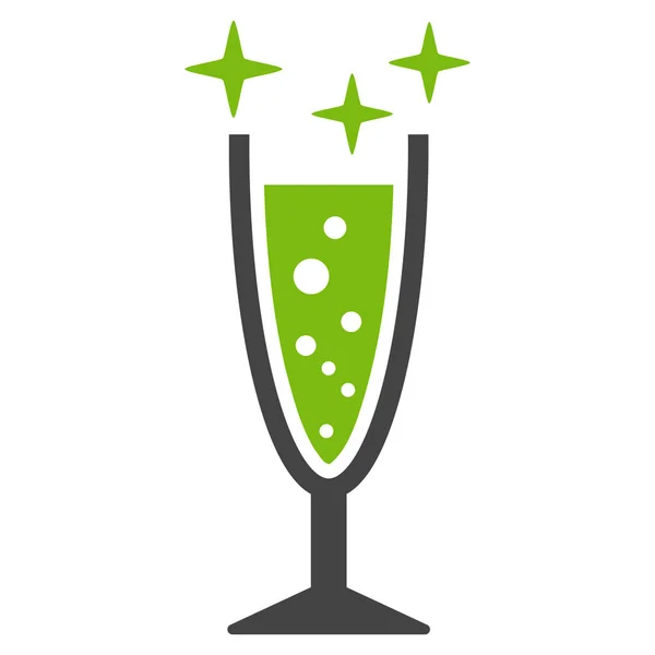 Vector de copa de vino chispa icono — Vector de stock