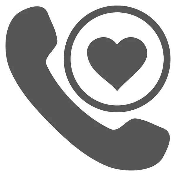 Amore telefono chiamata vettoriale icona — Vettoriale Stock