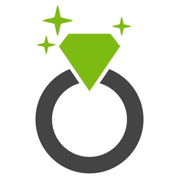Sparkle Diamond Ring Vector Icon — Stock Vector