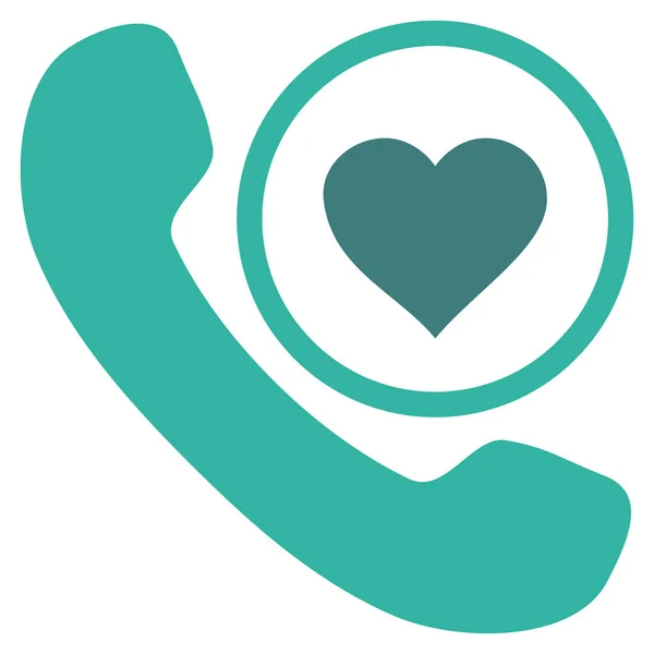 Liefde telefoongesprek Vector Icon — Stockvector