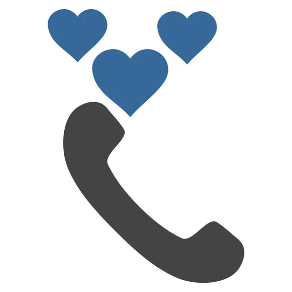 Amor Telefone Chamada Vector Ícone — Vetor de Stock