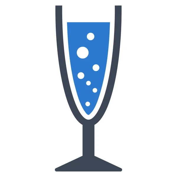 Champagne icona vettoriale di vetro — Vettoriale Stock