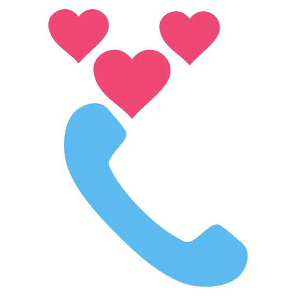 Amor Telefone Chamada Vector Ícone — Vetor de Stock